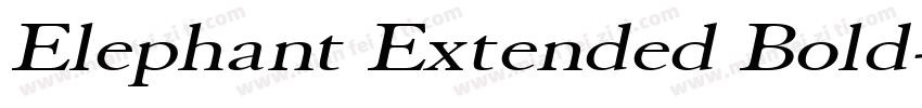 Elephant Extended Bold字体转换